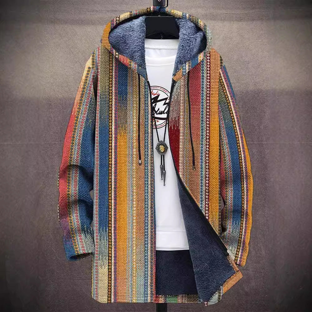 Emese – Cardigan med farverigt kunstmotiv
