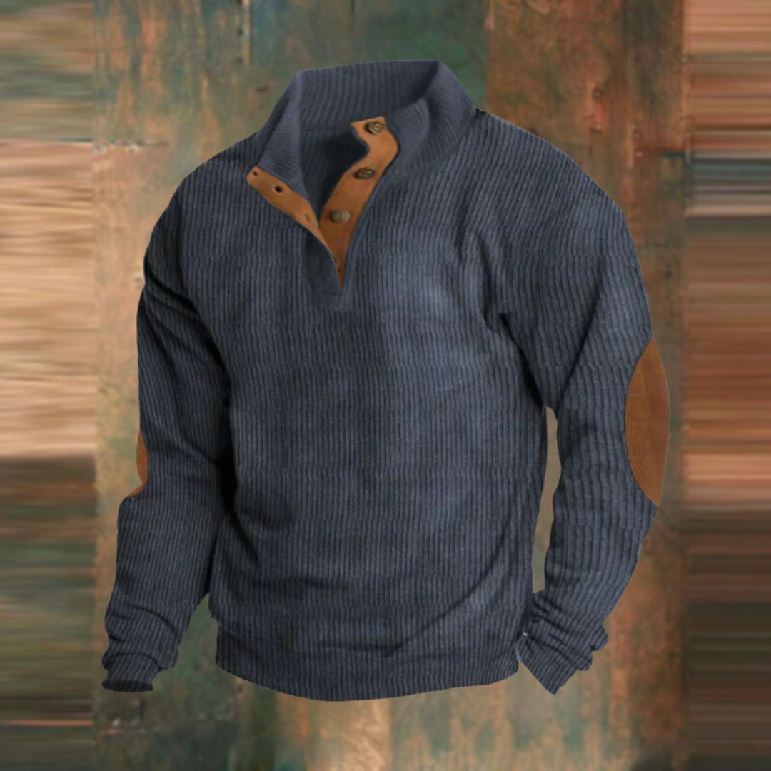 Austin | Olive Ribbet Half-Zip Jumper