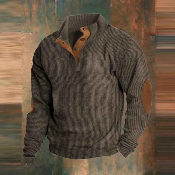 Austin | Olive Ribbet Half-Zip Jumper