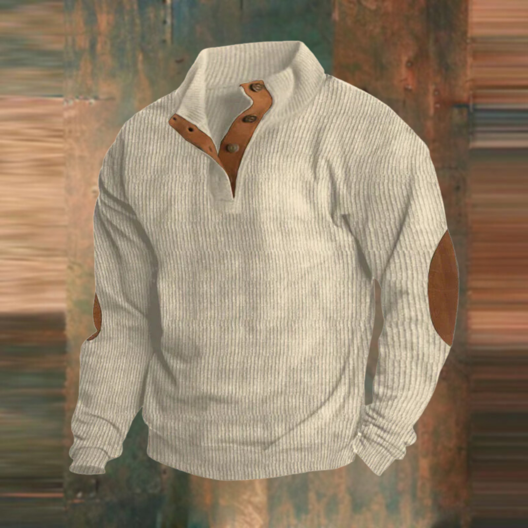Austin | Olive Ribbet Half-Zip Jumper