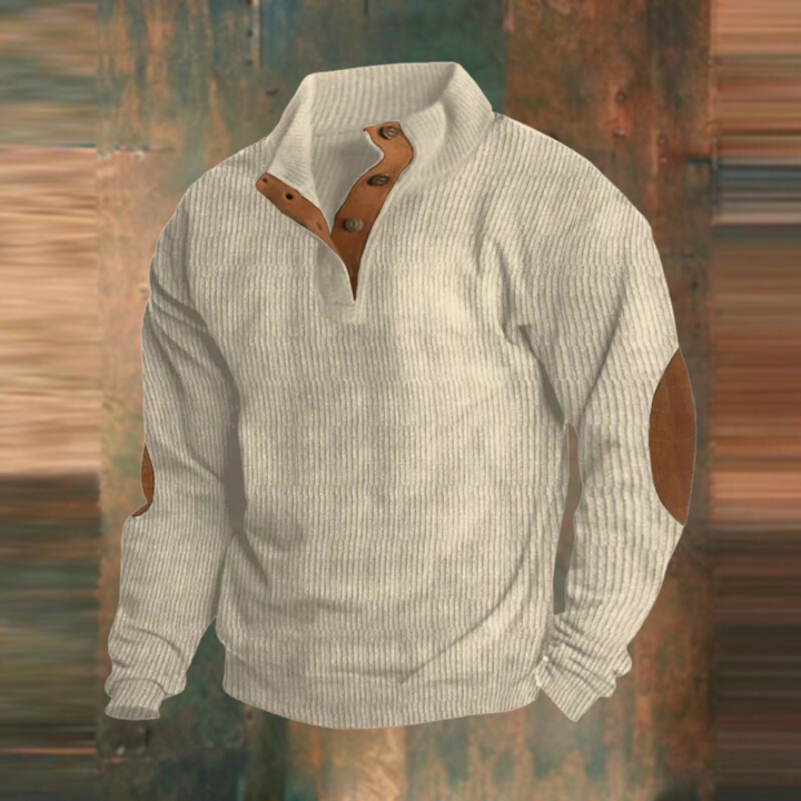 Austin | Olive Ribbet Half-Zip Jumper