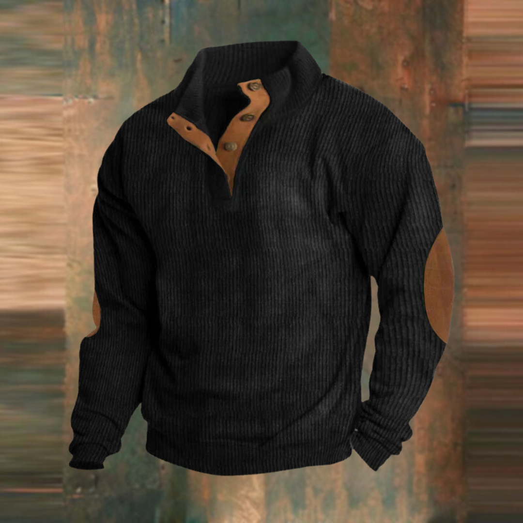 Austin | Olive Ribbet Half-Zip Jumper