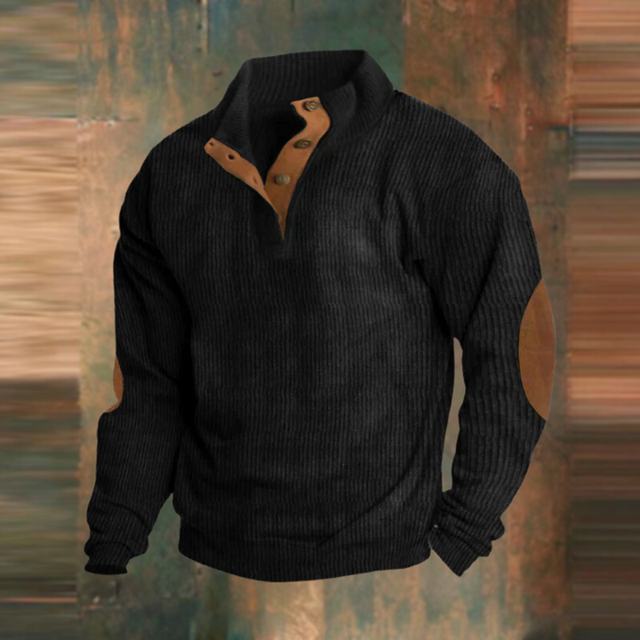 Austin | Olive Ribbet Half-Zip Jumper