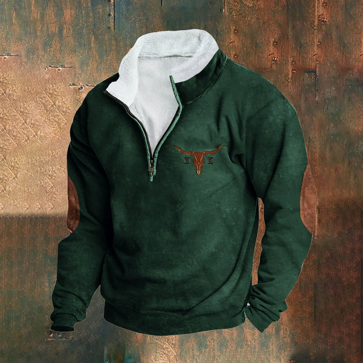 Emmett | Creme Halv-Zip Sweatshirt