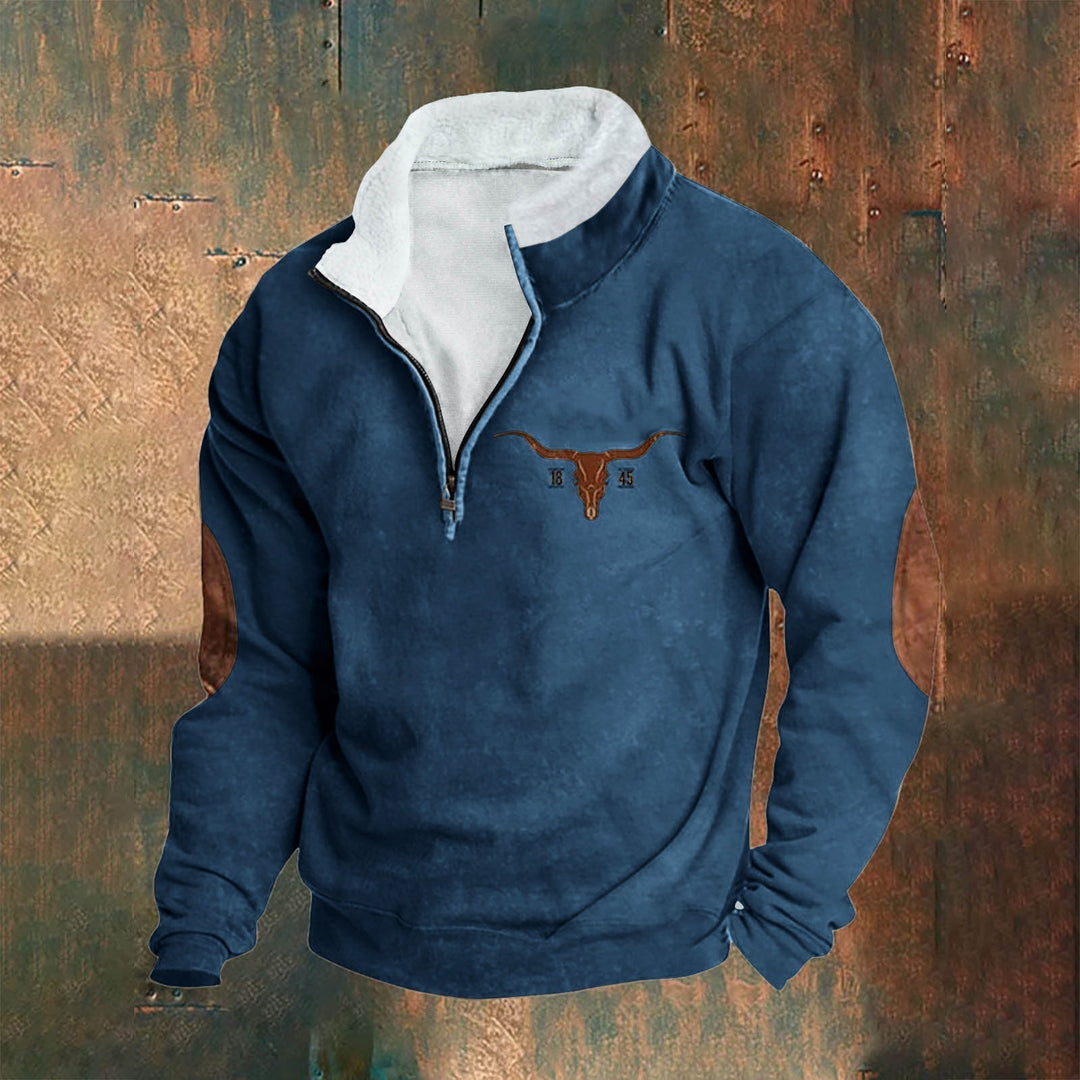 Emmett | Creme Halv-Zip Sweatshirt