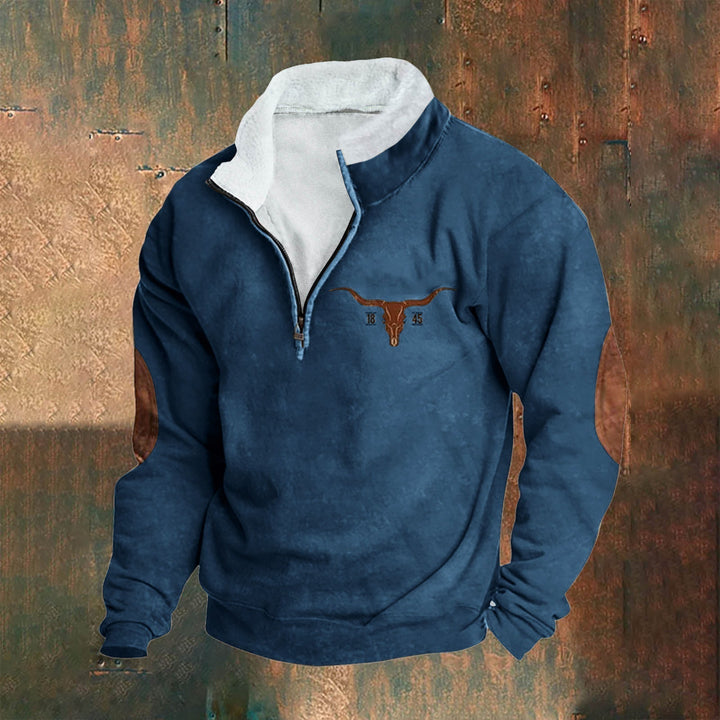Emmett | Creme Halv-Zip Sweatshirt