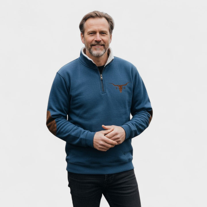 Emmett | Creme Halv-Zip Sweatshirt