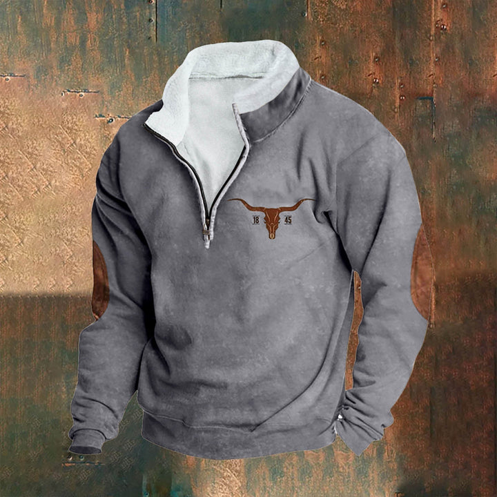 Emmett | Creme Halv-Zip Sweatshirt