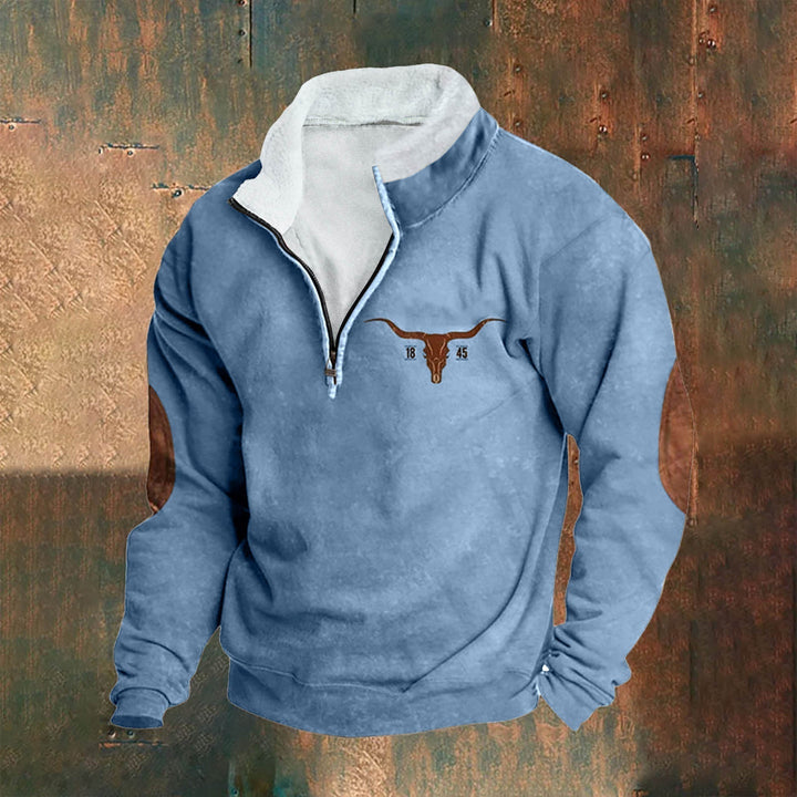 Emmett | Creme Halv-Zip Sweatshirt