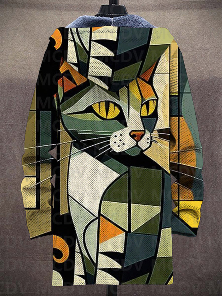 Lowanna – Farverig cardigan med kunstnerisk mønster