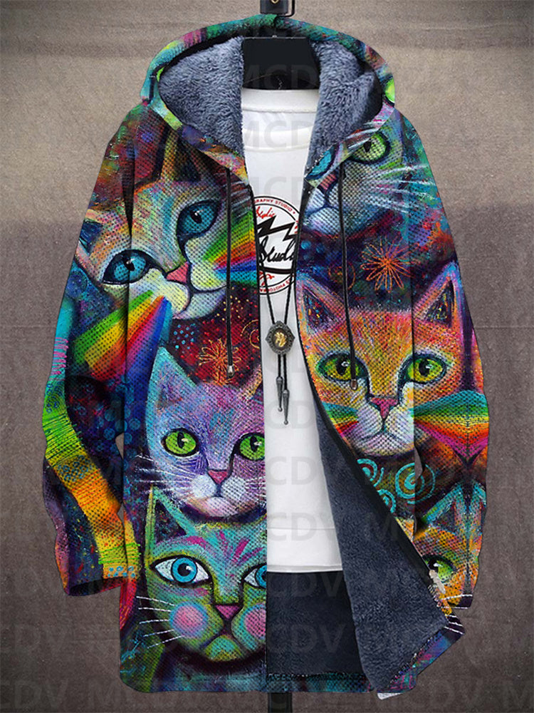 Lowanna – Farverig cardigan med kunstnerisk mønster