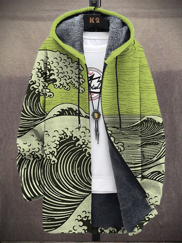 Nalha – Gul cardigan med kunstnerisk mønster