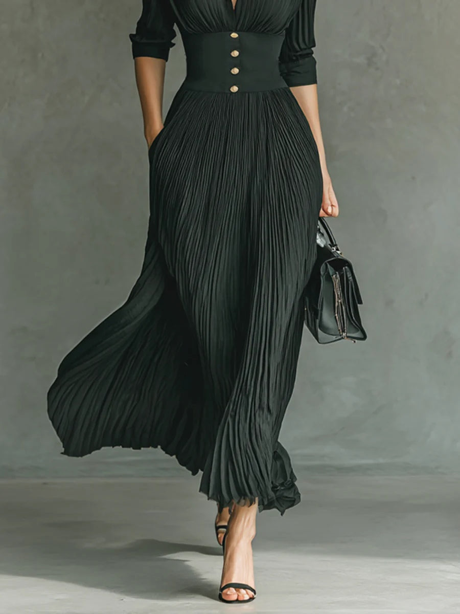 Elvire – Elegant plisseret kjole