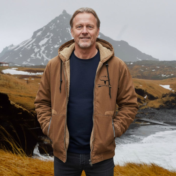 Henry | Sort Sherpa-Foret Hættejakke