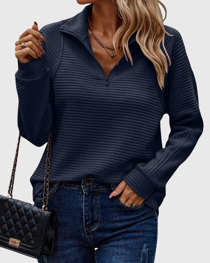 Naomi – Striktrøje med lynlås