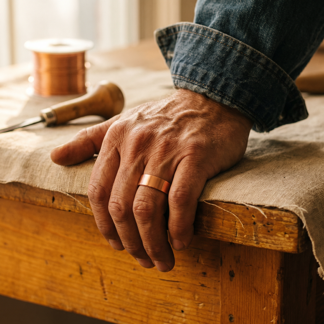 Justerbar kobberring med magneter