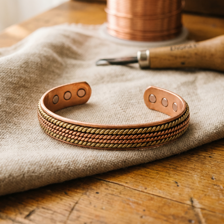 Håndlavet kobberarmbånd