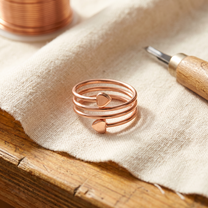 Haven – kobberring med hjerter