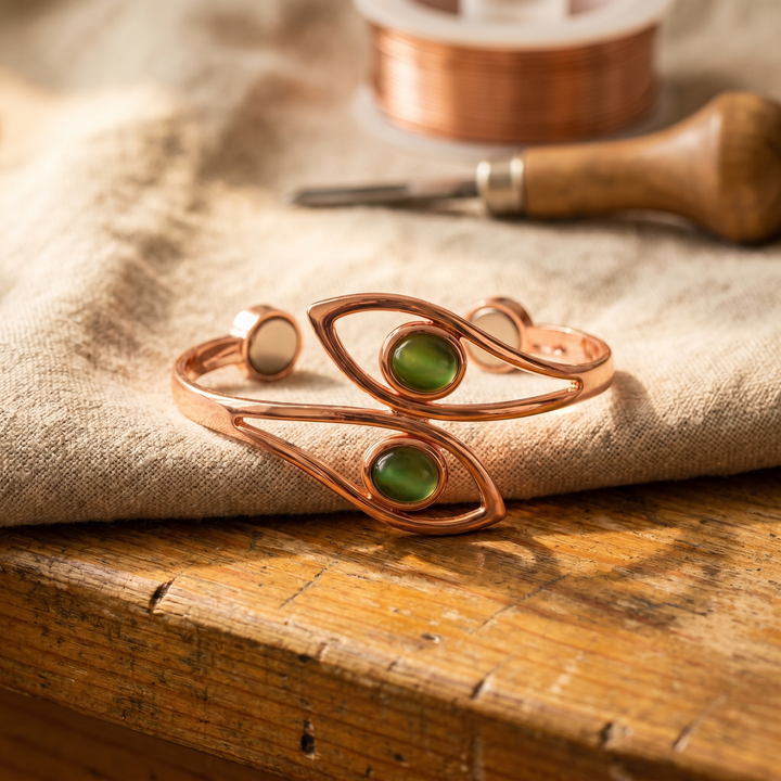 Opal – kobberarmbånd