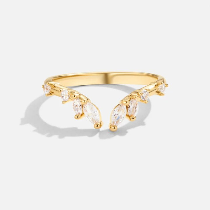Fred - Krystal Guld Vine Ring